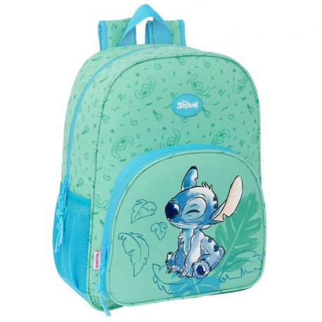 Mochila turquesa Aloha Stitch Disney com design ergonômico