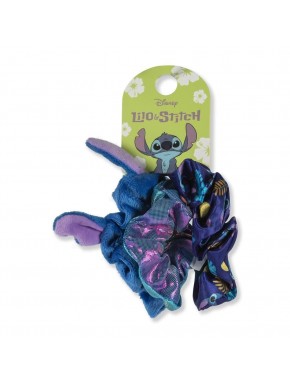 Set de 3 coleteros Stitch Disney en azul y morado