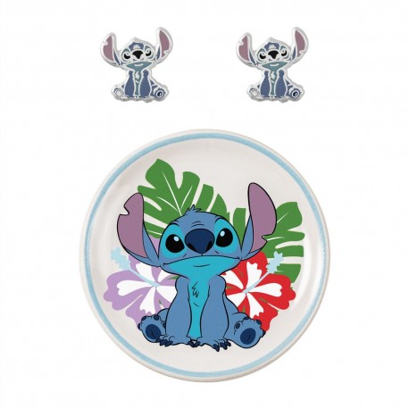 Brincos do Stitch e bandeja com design Disney