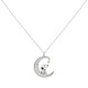 Pendentif Lune Snoopy avec pierres scintillantes.