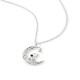 Pendentif Lune Snoopy avec pierres scintillantes.