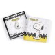 Pendentif Lune Snoopy avec pierres scintillantes.