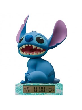 Lámpara 3D con despertador de Stitch Disney