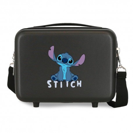 Necessaire ABS preto Disney Stitch com alça
