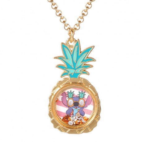 Pendentif ananas Disney Stitch doré