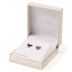 Boucles d'oreilles Minnie Disney en laiton plaqué argent avec nœud rouge