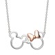 Pendentif Disney Mickey & Minnie Plaqué Argent
