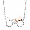 Pendentif Disney Mickey & Minnie Plaqué Argent