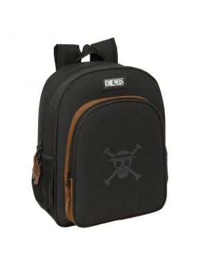 Mochila negra de One Piece con logo de calavera