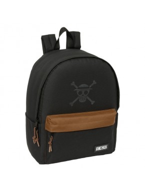 Sac à dos noir One Piece avec crâne et chapeau de paille