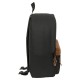Mochila preta One Piece com caveira e chapéu de palha