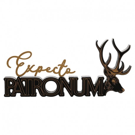 Placa de madeira Expecto Patronum de Harry Potter