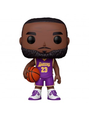 Figura Funko POP de LeBron James con camiseta morada de los Lakers