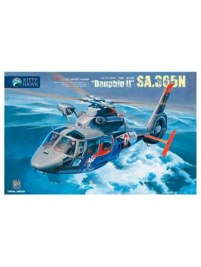 Maquette d'hélicoptère SA.365N Dauphin II 1/48