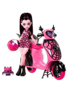 Poupée Draculaura avec scooter Monster High par Mattel