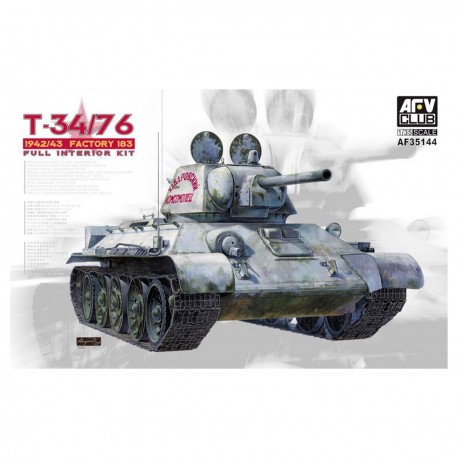 Modèle à l'échelle 1/35 du char T-34/76 1943 avec détail intérieur