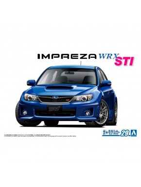 Maquette Subaru GRB Impreza WRX STI 2010 bleue Aoshima 1/24