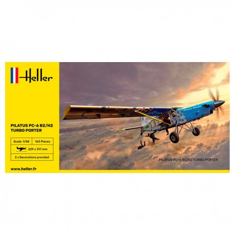 Maqueta Pilatus PC-6 B2/H2 Turbo Porter de Heller en plena acción