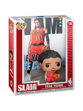 Figura Pop Cover NBA Slam Trae Young de Funko en caja