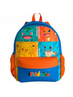 Mochila Pokémon con Pikachu, Charmander, Bulbasaur y Squirtle