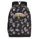 Mochila preta My Hero Academia com personagens de anime