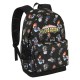 Mochila preta My Hero Academia com personagens de anime