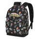 Mochila preta My Hero Academia com personagens de anime