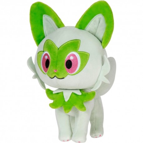 Peluche Sprigatito Pokémon verde de 20cm