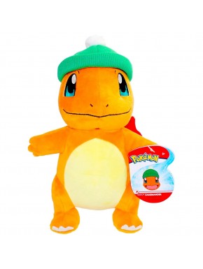 Peluche de Charmander Pokémon con gorro verde de 20 cm