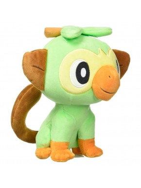 Peluche Grookey Pokémon de color verde y marrón