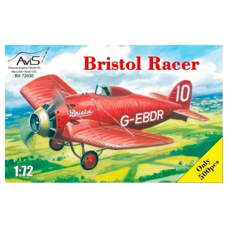 Modelo em escala Bristol Racer 1/72 AviS em vermelho