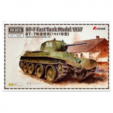 Modelo tanque rápido BT-7 1937 da FlyHawk