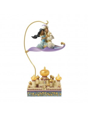 Figura de Enesco de Jazmín y Aladín sobre Agrabah