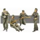 Cuatro figuras de tripulación alemana Segunda Guerra Mundial a escala 1/35