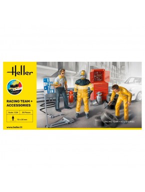 Kit de démarrage équipe de course et accessoires HELLER 1/24