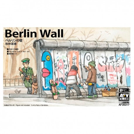 Kit de maquete do Muro de Berlim 1/35 com grafite.