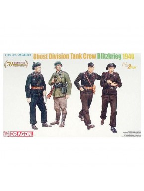 Figurine 1/35 Équipage de Char Division Fantôme Blitzkrieg 1940