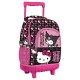 Trolley Kuromi et Hello Kitty 44cm rose et noir