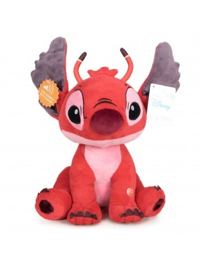 Peluche rojo Leroy Stitch Disney con sonido de 40cm