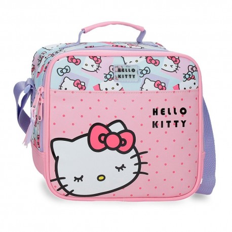 Neceser rosa Hello Kitty con diseño de lazo adaptable al carro
