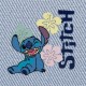 Bandolera Stitch Disney de denim con solapa y flores tiki