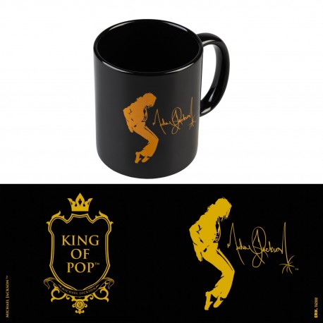 Mug noir Michael Jackson avec design King of Pop
