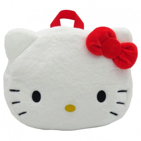 Mochila de peluche Hello Kitty con lazo rojo