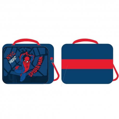 Sac à lunch isotherme bleu et rouge Spiderman Marvel