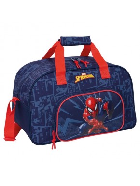 Bolsa de deporte Spiderman de Marvel azul con detalles rojos