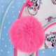 Sac à dos Minnie Disney avec fleurs et pompon rose