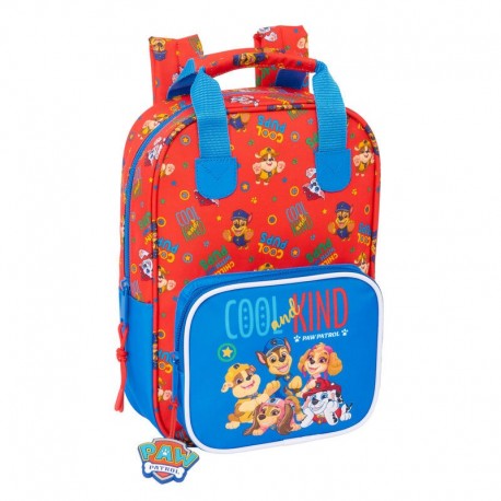 Mochila roja de Paw Patrol con personajes en diseño colorido