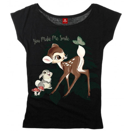 Camiseta Chica Disney Bambi Yoy Make me Smile