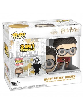 Funko Tripack POP Harry Potter con figura, mystery mini y llavero