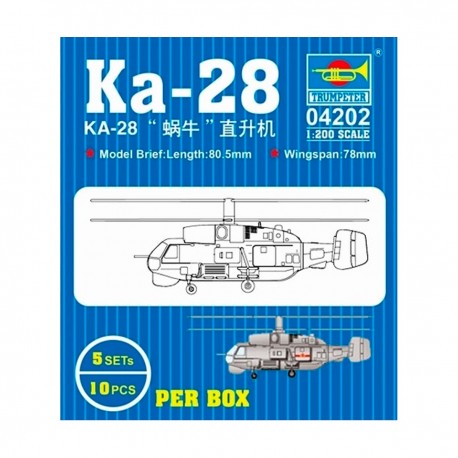 Helicóptero de modelismo Ka-28 Trumpeter a escala 1/200